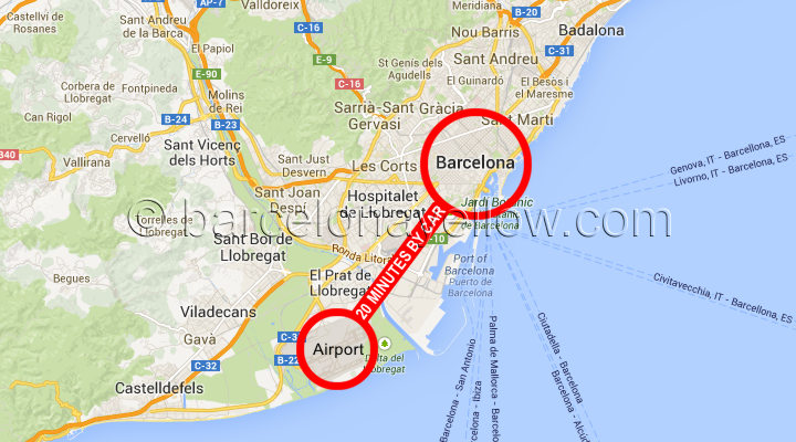 Map Barcelona airport