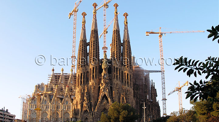 Gaudi's still unfinished church - La Sagrada Familia in Barcelona