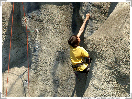 Barcelona Foixarda climbing wall Montjuic