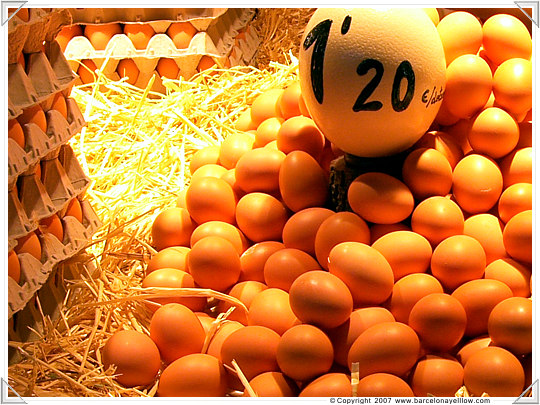 Barcelona patterns eggs