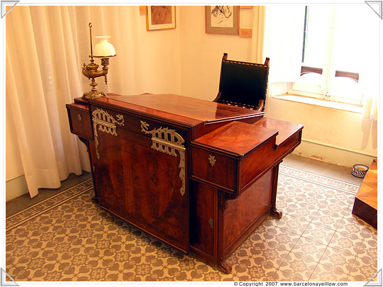 Work desk of Anton Gaudi in Gaudi museum