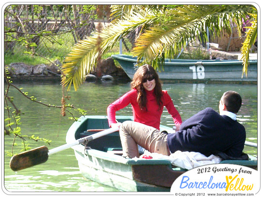 Rowing boats lake in Parc de la Ciutadella