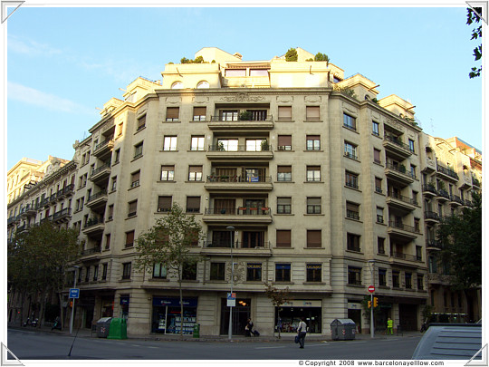Typical building Eixample district of Barcelona
