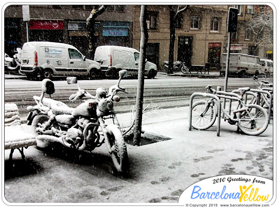 Snow in Barcelona