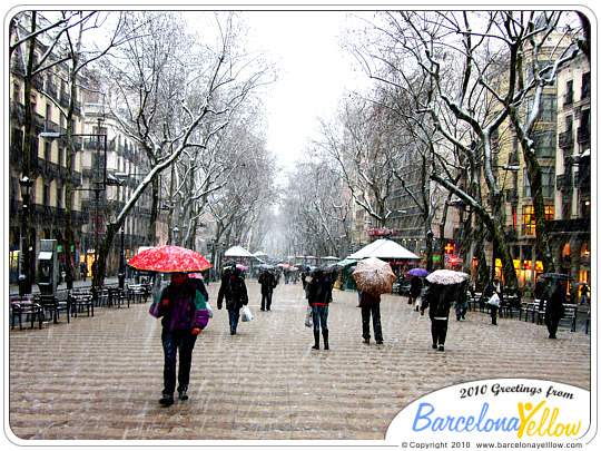 Barcelona 2024 - Pictures snow Barcelona