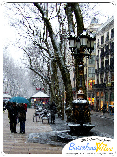 Barcelona snowstorm March 8 2010