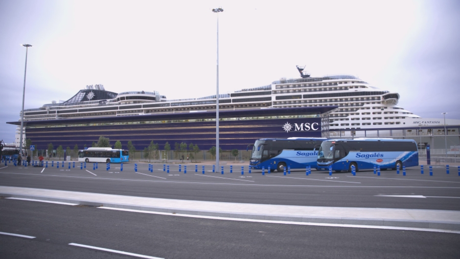 MSC cruises Barcelona Terminal H on pier Moll Adossat