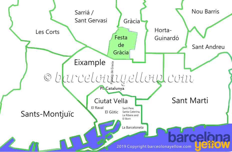 Map location Festa Major de Gracia