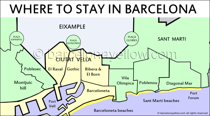 Barcelona Tourist Attractions Map Barcelona 2022 - Barcelona Areas - El Raval - In Ciutat Vella District