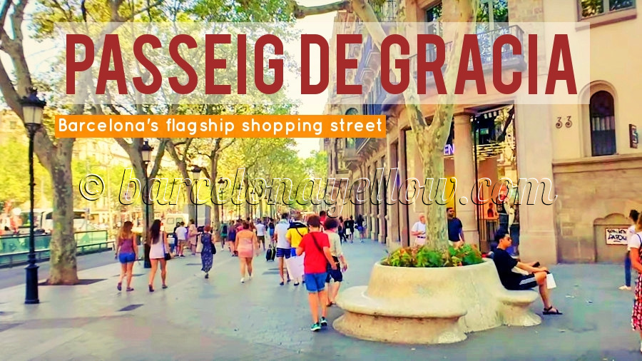 Barcelona 2023 - Passeig de Gracia - Paseo de Gracia street Barcelona