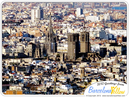 Barcelona Cathedral aerial