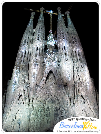 Light show Sagrada Famila Merce Festival 2012