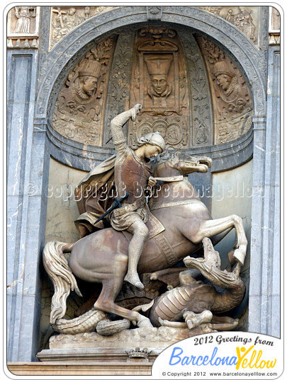 St George on Barcelona government building