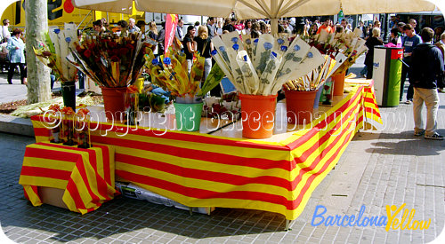 Barcelona 2023 - Sant Jordi Day Barcelona. Rose & book festival 23 April  2023